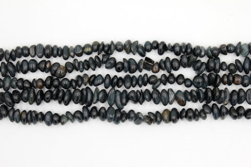 Blue Tiger Eye Gemstone Beads, 5x8mm, Chip Beads